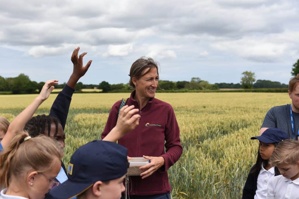 Kids in a wheatfield