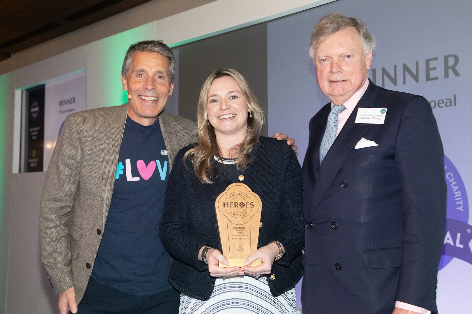 The Grand Appeal receiving their Charity Heroes Awards