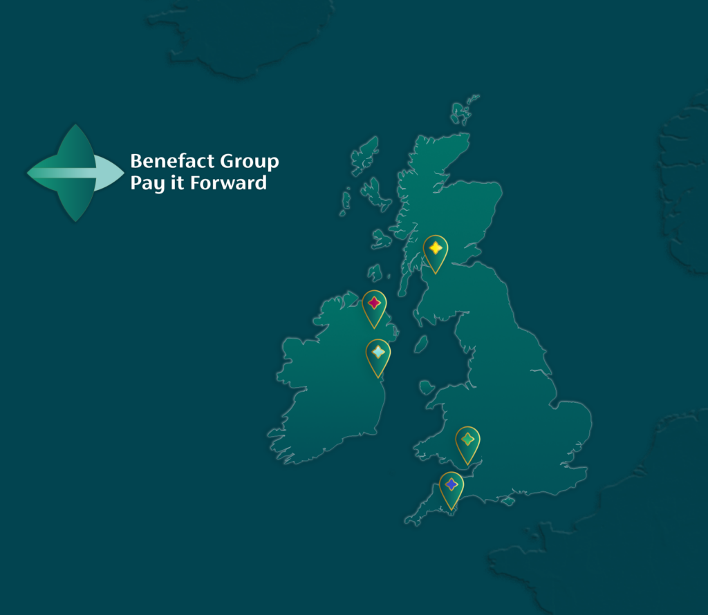 Pay it forward phase 1 map with pinpoints